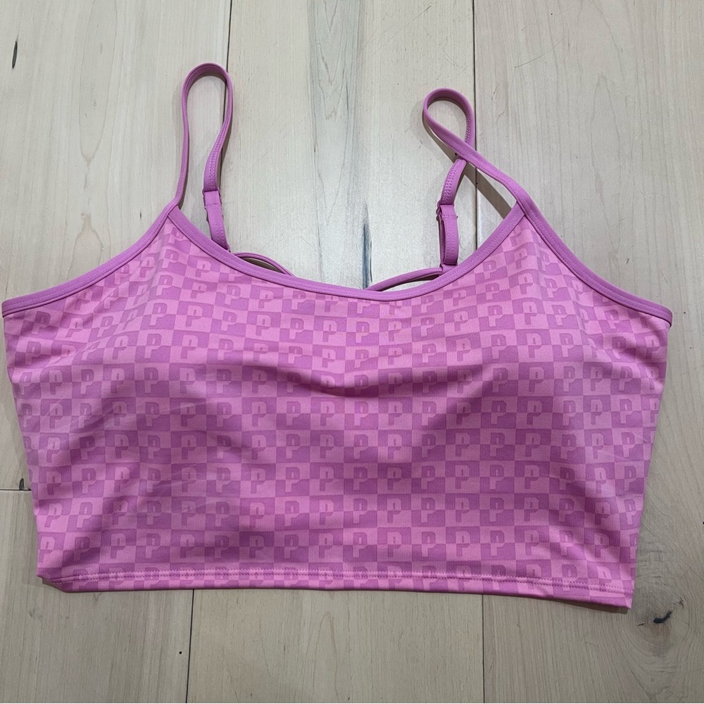 PINK Victoria's Secret Ultimate Lightly Lined Sports Crop Bra Top SIZE XXL EUC